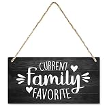 Funny Farmhouse Style Wood Sign Current Family Favorite Current Family Favorite Baby...