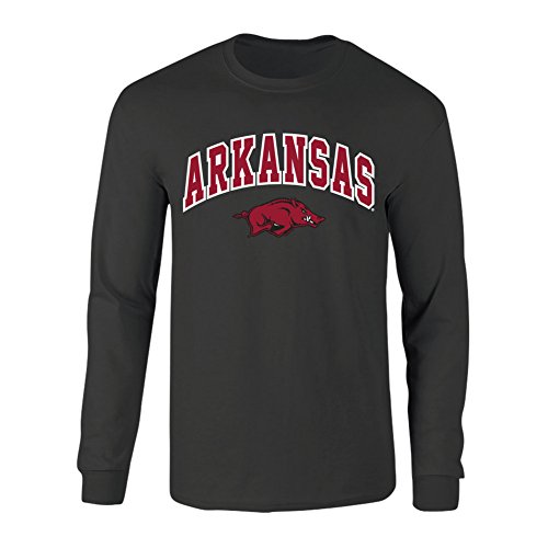 Elite Fan Shop Fan Favorite Dark Heather Long Sleeve Arch Tee Shirt