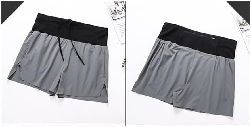 aquota 2 Pezzi Pantaloncini da Running da Uomo, 2 in 1 Pantaloncini da