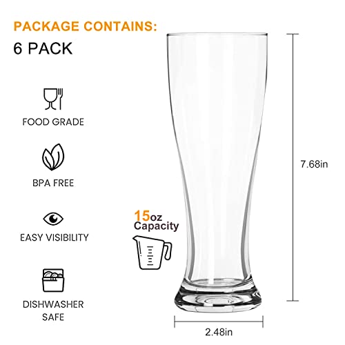 Cadamada 15Oz Beer Glasses, Can Shaped Glass Cups With Straw, Combination Set With A Sponge Brush, Perfect For Parties, Bars, Wedding Venues, And As A Gift For Men's Beer Mugs (6Pcs) #TOP1