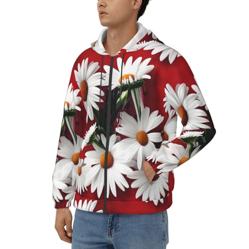 Sweat à capuche marguerite homme pull doux isolant pour l'hiver et l'automne - 2