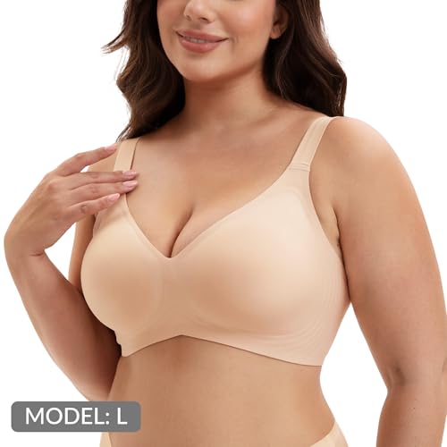 Wireless Bras for Women, Comfortable Full Coverage No Underwire Bra, Soft Seamless Smoothing Bralette2