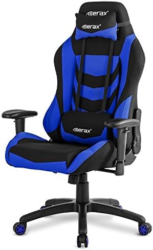 Merax Racing Style Office Chair Gaming Ergonomic with Adjustable Armrests Home Office Computer Chair (Blue)