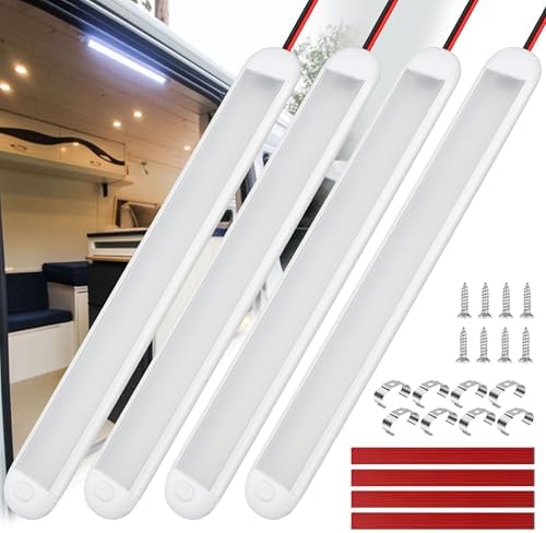 RVZONE 12V LED Interior Light Bar 120LEDs 1800LM 8W DC Frosted 12...