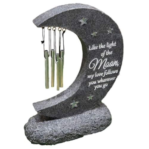 Widdop and Co Carillon à Vent commémoratif Graveside, extérieur Lune Amour Design Souvenir Hommage Grave Mémoire Cadeau TY138