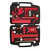 Kit di strumenti di misurazione multiuso per la lavorazione del legno con righello ad angolo quadrato, calibro a coda di rondine e strumenti di layout centrali (9 pezzi)
