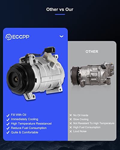Eccpp Ac Compressor With Clutch 2008-2012 Fit For B-Uick Enclave 3.6L 2009-2012 For Ch-Evrolet Traverse 3.6L 2007-2010 For S-Aturn Outlook 3.6L Co 21625C #TOP7