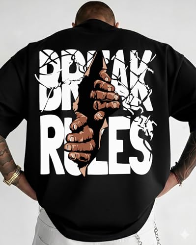 Image of AUSK Oversized T-Shirts || Printed Loose Fit Half Sleeve Tshirt for Mens