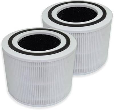 Replacement Filter Compatible with Simply Conserve AM-AP1115-WH 1000 Series Tabletop Air Purifier, 2 Pack HE-PAtech with Activated Carbon 4-Stage Filtration System