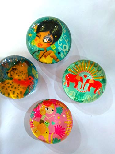 Decodelire - Juego de 4 imanes de cristal (elefant)