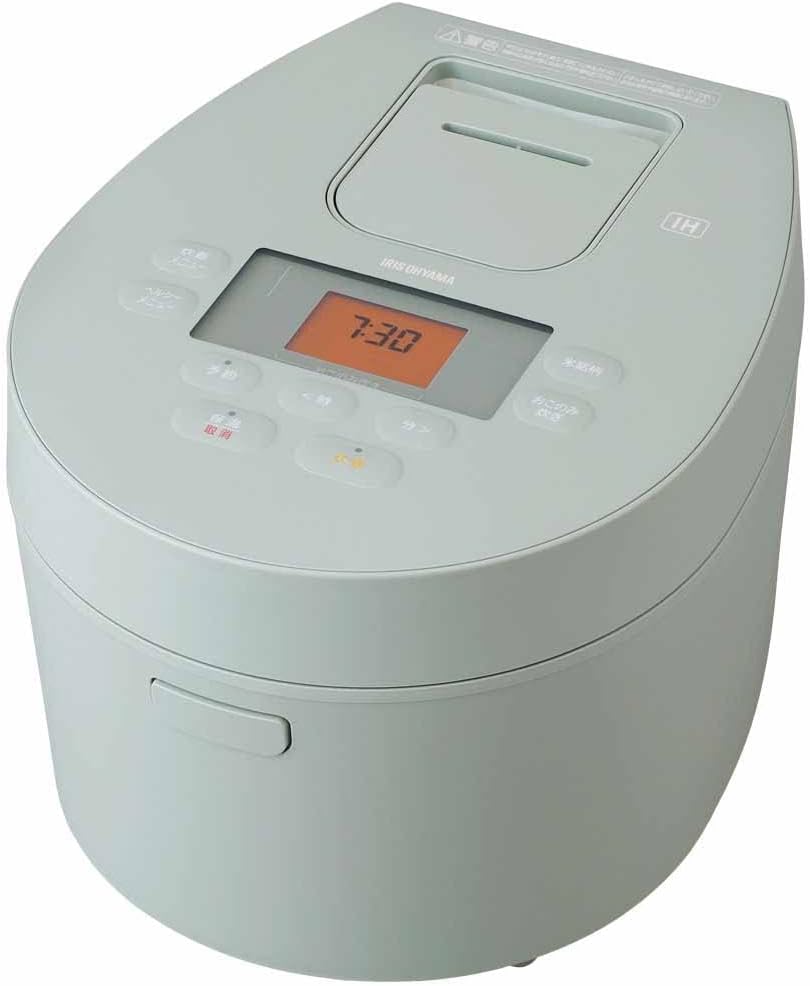 アイリスオーヤマ 炊飯器 5.5合 IH式 50銘柄炊き分け 低温調理/パン・ケーキ機能搭載 RC-IL50-G ピスタチオ
