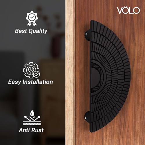 Image of VOLO Main Door Handle - Heavy Duty Pull Handle for Wooden & Glass Doors in Home, Office & Hotel Use (Model: S-626) - Pack of 1 Set (Black - 160MM)