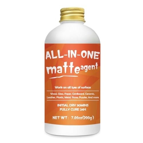 1DFAUL Crafts Sealer Matte Finish, 200ml All Purpose Craft Glue, Varnish, and Finish, All in One Craft Glue for Wood, Paper, Acrylic Paints, Ceramics, Fabrics, Clay (Matte)