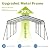 12’x20’x8.7’ Metal Carport, Heavy-Duty Steel Frame Car Shelter with Galvanized Steel Roof, All-Weather Carport Garage with Enhanced Base for Pickup, Boat, Car and Tractors