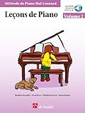  Leçons de Piano Hal Leonard Volume 2 Audio Inclus  Méthode Piano Clavier Débutant Intermédiaire  Livre Partition Synthétiseur  Étudiants Professeurs Pratique Maison  Répertoire Apprentissage