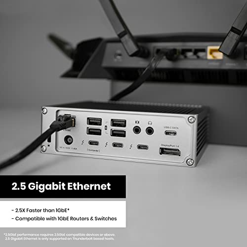 Caldigit Ts4 Thunderbolt 4 Dock - 18 Ports, 98W Charging, 3X Thunderbolt 4 40Gb/S, 5 X Usb-A, 3 X Usb-C (10Gb/S), 2.5Gbe, Single 8K Or Dual 6K 60Hz Displays, Mac, Pc, Chrome Compatible With 0.8M Cable #TOP5