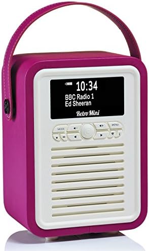VQ Retro Mini DAB Radio with Bluetooth, Radio Alarm Clock with FM supportability. Mains and Battery Powered Portable DAB/DAB+ Digital Radio