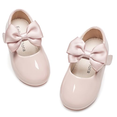 Felix & Flora Toddler Girl Nude Dress Shoes Size 11 Flower Girl Ballet Flats School Wedding Party