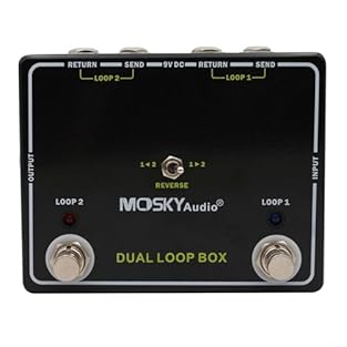 [Versatile Dual Loop Switching]: the dual loop box lets you for TOGGLE between two independent effects loops or bypass modes smoothly, perfect for customizing guitar or bass setups on stage or in studio [Dual Reverse Function]: featuring dual reverse...