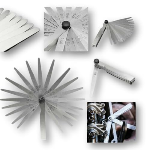 Calibre De Folga Regulagem Válvula 20 Lâminas 0.05mm A 1.00mm Cabeçote Carro Moto P/Regular Válvulas