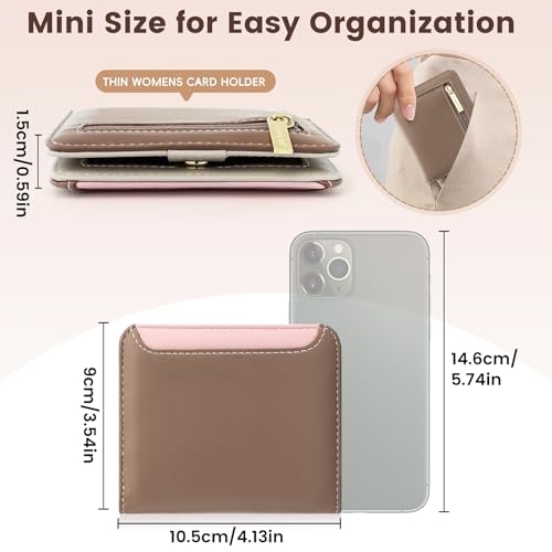 Pomelo Best Damen Geldbeutel Klein mit RFID-Schutz, Mini Portemonnaie aus Weichem PU-Leder, Stylisches Design mit Druck, leicht & praktisch für Alltag und Reise