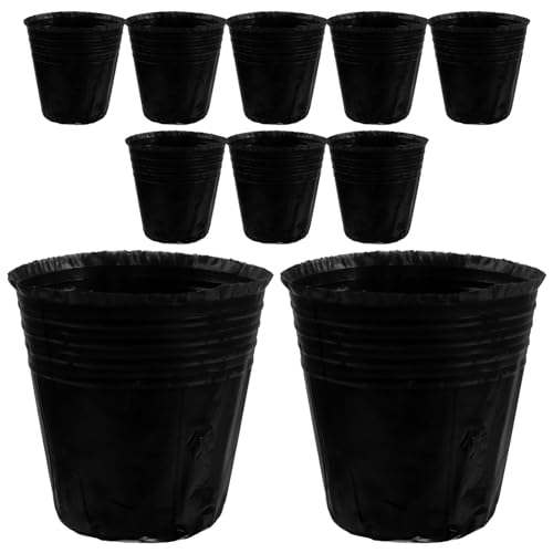 Happyyami 100pezzi Vasi Per Semina Pe Borse Per Nutrienti Resistenti e Traspiranti Per Piante e Bonsai Riutilizzabili Drenaggio Automatico