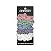 Amelia Beauty, Medium Pastel Mix Ribbed Jersey Scrunchies, 2.5in Diameter, Gentle on Hair, Strong Hold, No Snag, No Dents or Creases. 10 Pack