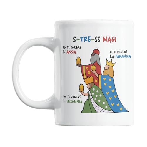 Gesar Tazza Natale Divertente Re Magi – Regalo Originale e Spiritoso per le Feste | Tazza Natalizia Particolare in Ceramica di Qualità | Idea Regalo Simpatica per Uomo Donna Amici e Colleghi