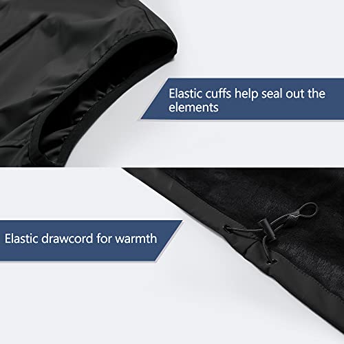 Heihuohua Men's Fleece Lined Softshell Outerwear Vest Lightweight Full-Zip Sleeveless Jacket #TOP4