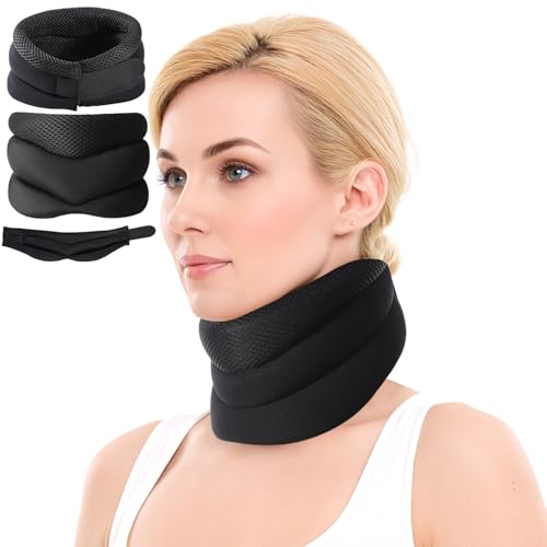 huatinent Neck Support for Snoring,Anti-Snoring Neck Brace,Adjustable Neck Support Brace for Sleeping,Soft Foam Neck Brace Universal Anti-Snores Cervical Girdle Perfect for Sleep,Home,Trave Or Office