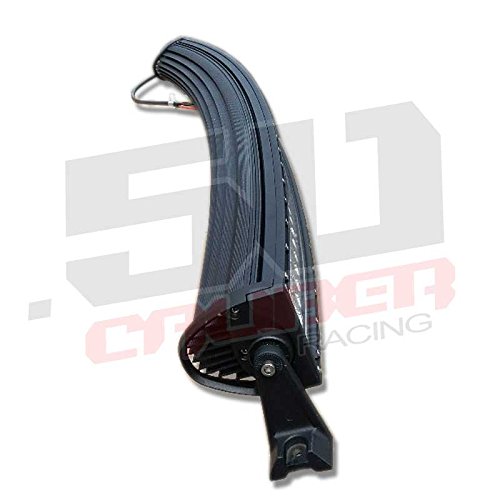 50 Caliber Racing 20" Curved Led Light Bar 12V, 120W Total, 40X3W Cree Bulbs - Flood/Spot Combo Beam - Rzr, Off Road, Utv, Sxs, Auto, Truck, Racing, Farm, Marine [5045A9] #TOP1
