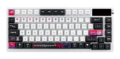 ROG Azoth X 75% custom gaming keyboard, hot-swappable Storm V2 Switches, gasket mount, dampening foam, FR4 plate, south-facing PCB, tri-mode connection, OLED display, control knob, wrist rest, Mac by ASUS - Image 4