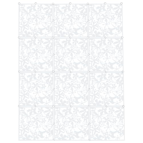 TaNeHaKi Panel Colgante Separador De Ambientes 12pcs Tabique Pantalla Privacidad Pantalla Colgante Separador De Ambientes Cortina Pantalla Colgante Pared 40x40cm