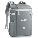 ZAKEEP Cooler Backpack, 39 Cans Large Capacity Anti-Leaking Cooler Backpack with Mesh Pocket, Adjust