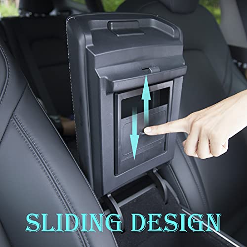 Xinyuan Tesla Model 3/Y Center Console Organizer Tray Hidden Cubby Drawer Storage Box Abs Material For Tidy Collection Of Documents, Glasses,Credit Cards,Small Change Lipstick And Other Items(3Pcs) #TOP2