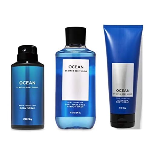 Bath and Body Works - Ocean - For Men - 3 pc Bundle - (2020 Edition)