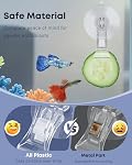 Pawfly 6-Pack Aquarium Suction Cup Clips - Clear Plastic Fish Tank Feeding Tool, Veggie/Seaweed/Plant Leaf Holder for Underwater Fish Feeding