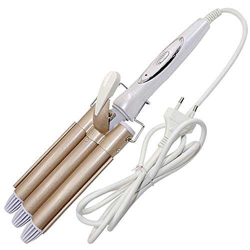 MGC Hair Curling Iron Ceramic Triple Barrel Hair Curler Irons Wave Styling Tools Hair Styler Women Lady Ceramic Anti-Static Curl Curling Make Silk Smooth Travel Hair Curler Curling Iron,Multicolor