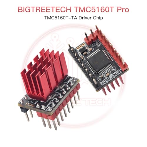 BIGTREETECH 2Pcs TMC5160T Pro V1.0 SPI Schrittmotor Treiber Stummschaltung Treiber mit Kühlkörper Ultral Silent für Octopus Pro SKR V1.4 Turbo SKR 3 Mini E3 Ender 3 3D Drucker Control Board