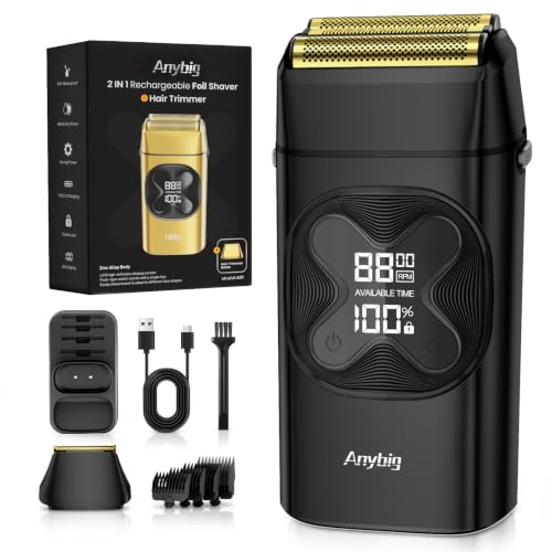 Double Foil Shaver, Electric Razor for Men, Professional Hair Clippers