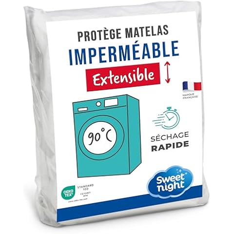 SWEET NIGHT 027611 Axel Mattress Protector jersey 140 x 190 cm White Cover