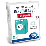 SWEET NIGHT - Protège-Matelas - Alèse 140x200 cm - Imperméable, Respirant & Silencieux - Forme Drap-Housse Bonnet 27 cm - Lavable Machine 90°C - Certifié Oeko-Tex
