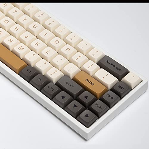 Image of Guffercty kred XDA Profile Keycaps 125 Retro PBT Key Cap Cover Set Dye Sublimation ANSI US Layout for Cherry Mx Switch Mechanical Keyboard (XDA /Ember)