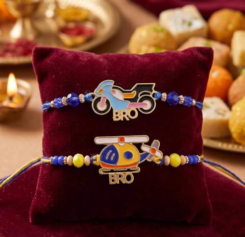 Image of TIED RIBBONS Rakhi for Kids - Pack of 2 Bracelet Rakhis for Kids Brother