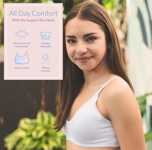 Bleuet Nara T-Shirt Bra – Soft Seamless Wireless Bra with Sewn-in Cups, Adjustable Straps4