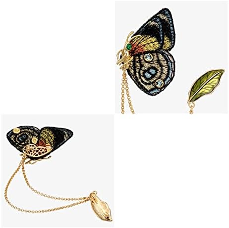 Brooch Ladies Elegant Jewelry Embroidery Butterfly Tassel Chain Brooch Temperament Luxury Wedding Banquet Brooch Jewelry Brooch pins,