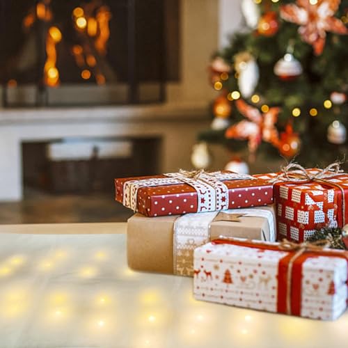 Mantel decorativo de nieve artificial iluminado que elimina la suciedad bajo el árbol 4