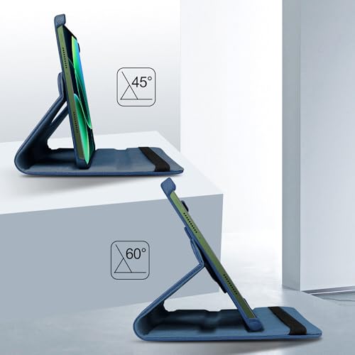 Image of TGK 360 Degree Rotating Flip Cover Case for Xiaomi Mi Pad 8 /8 Pro /Mi Pad 7 /7 Pro 11.2 inch Tablet (Dark Blue)