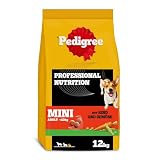 PEDIGREE Professional Nutrition Adult Trockenfutter für kleine Hunde Rind & Gemüse 12 kg