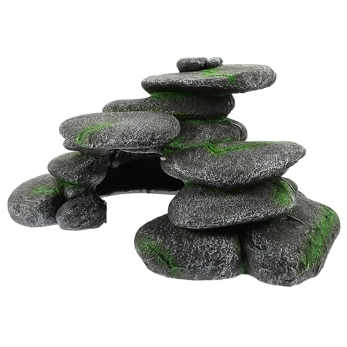 CIYODO Turtle Hiding Cave Platform Cobblestone Design for Reptiles Shelter